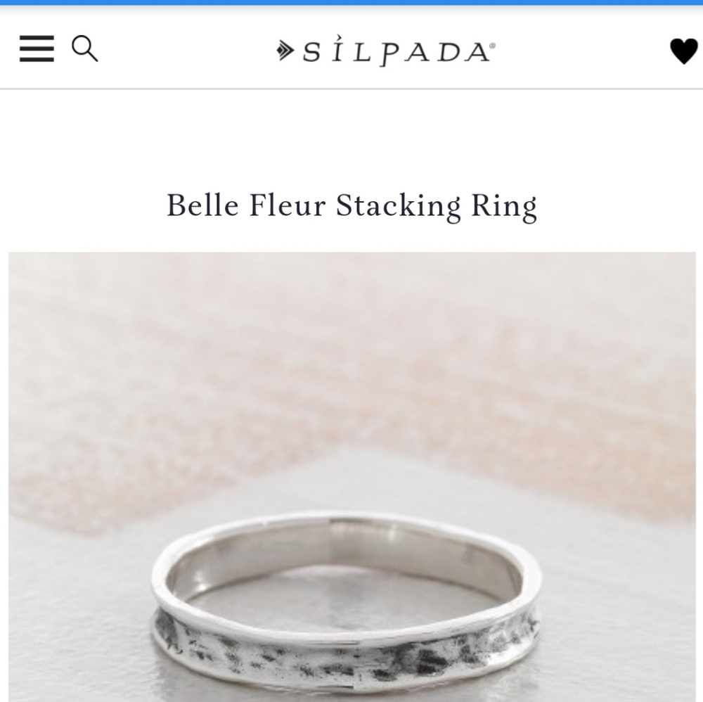 Set of 2 Silpada stack rings